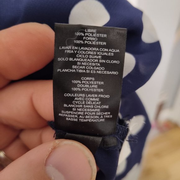 Jessica Howard navy blue / Dark blue polka dot mini dress. Size 4 petite - Picture 7 of 7